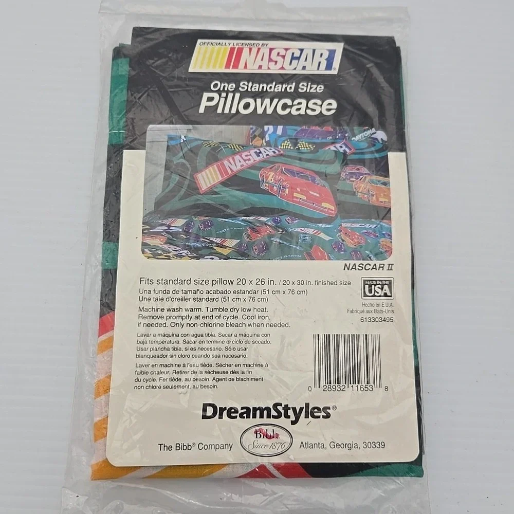 VTG NASCAR New Sealed Kids Sears Standard Pillowcase NOS Deadstock‎